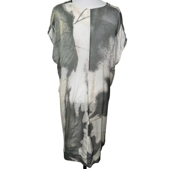 BIYA Johnny Was Silk Tunic Gray Watercolor Size S - Picture 2 of 7